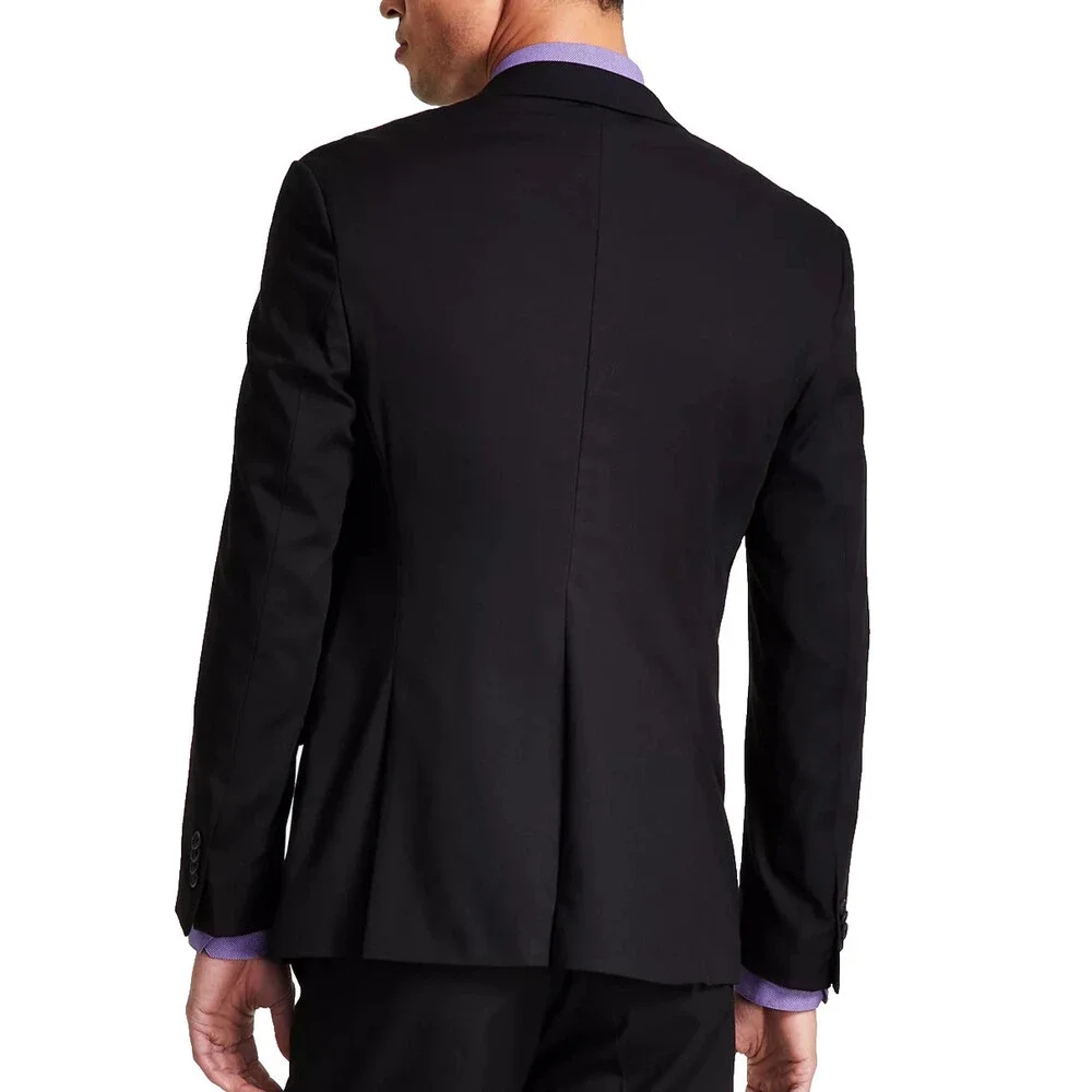 Kenneth Cole Men's Suit 38R 31x32 Black Ready Flex Slim Fit Stretch 2-Piece NWT